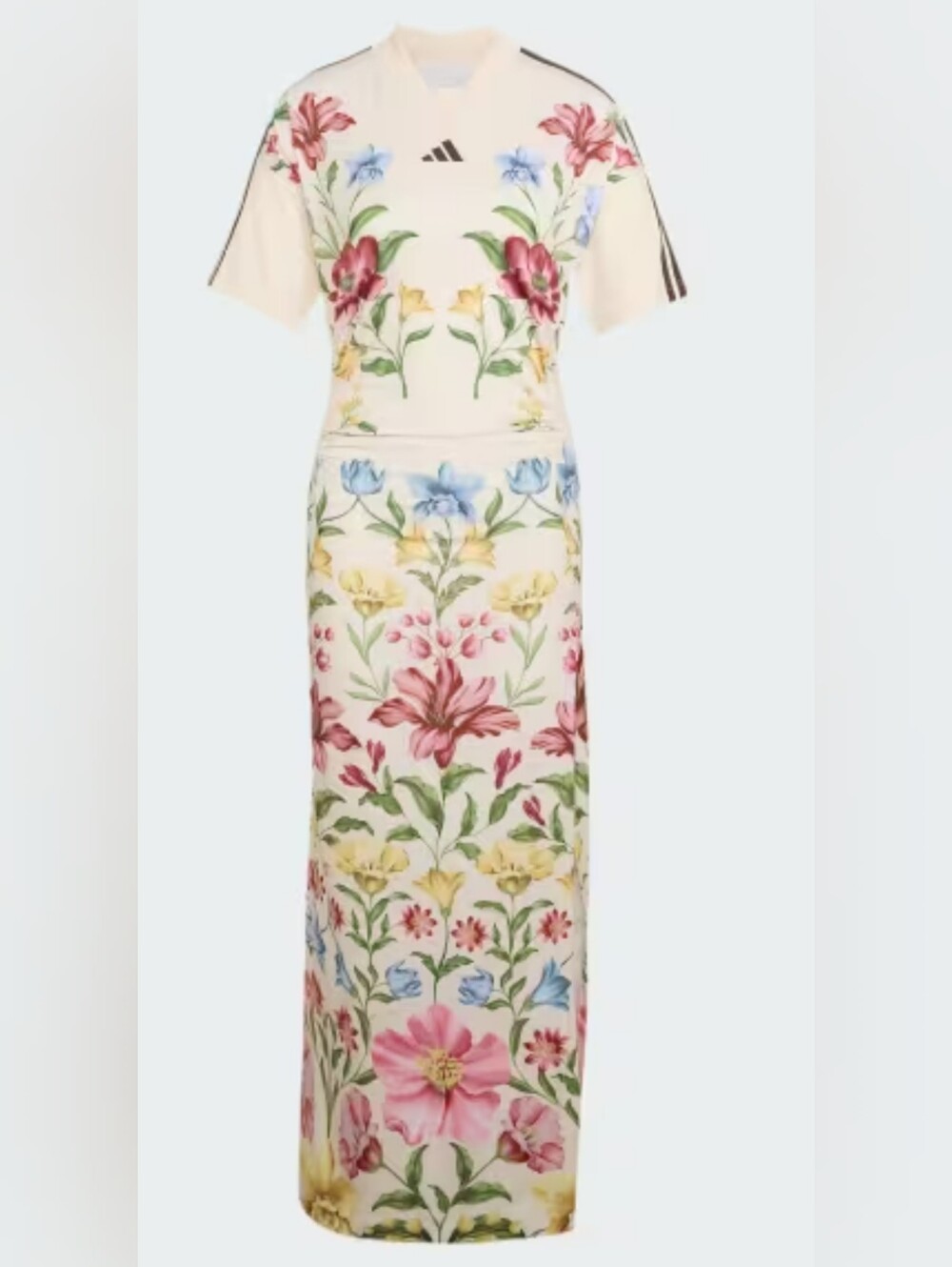 Adidas Cream Floral Print Dress..Farm RIO